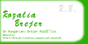 rozalia brejer business card